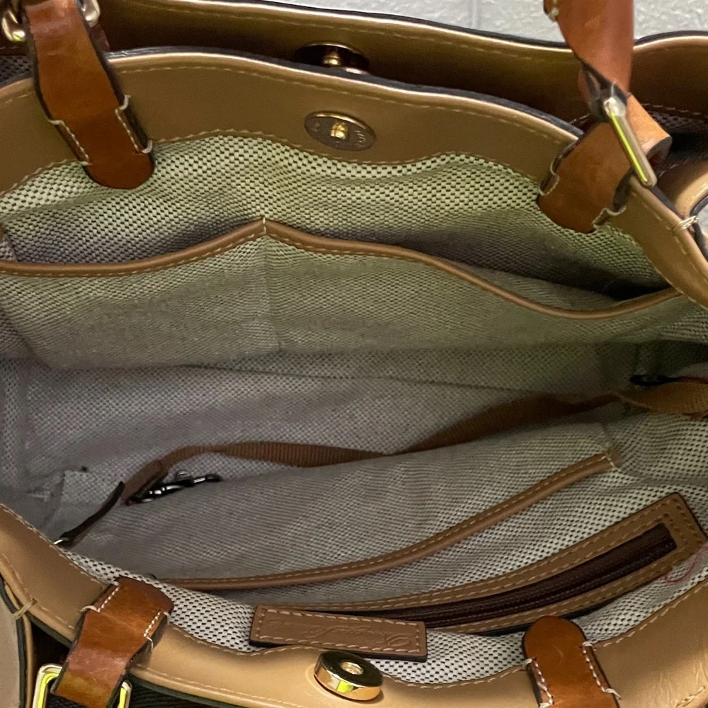 Dooney & Bourke Brown Leather Satchel - Picture 4 of 7